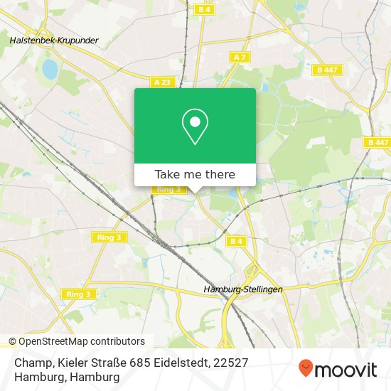 Карта Champ, Kieler Straße 685 Eidelstedt, 22527 Hamburg