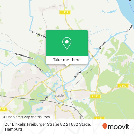 Карта Zur Einkehr, Freiburger Straße 82 21682 Stade