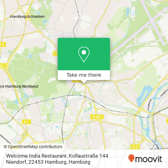 Welcome India Restaurant, Kollaustraße 144 Niendorf, 22453 Hamburg map