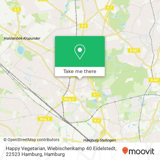 Happy Vegetarian, Wiebischenkamp 40 Eidelstedt, 22523 Hamburg map