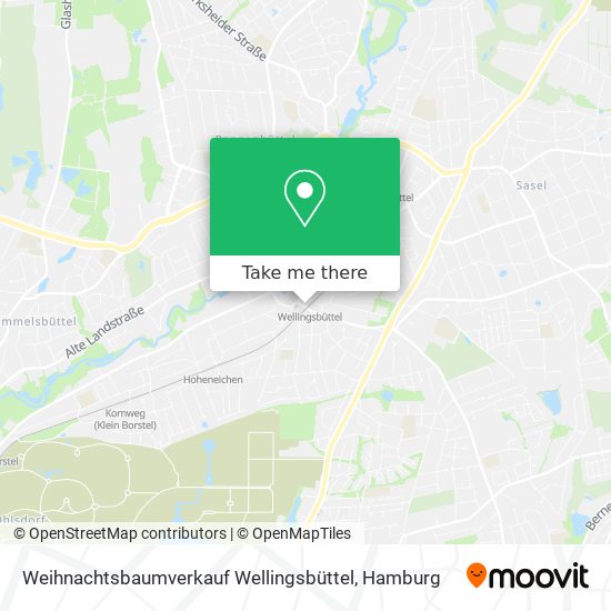 Weihnachtsbaumverkauf Wellingsbüttel map