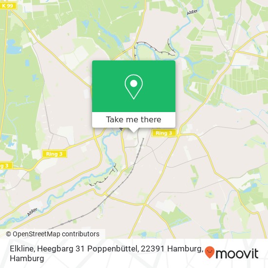 Карта Elkline, Heegbarg 31 Poppenbüttel, 22391 Hamburg