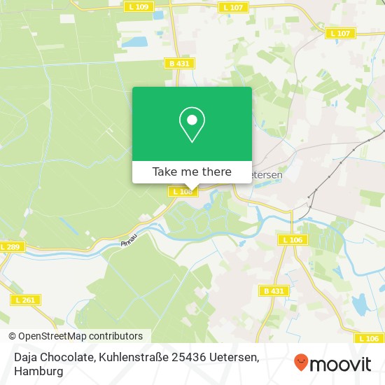 Карта Daja Chocolate, Kuhlenstraße 25436 Uetersen