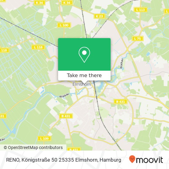 Карта RENO, Königstraße 50 25335 Elmshorn