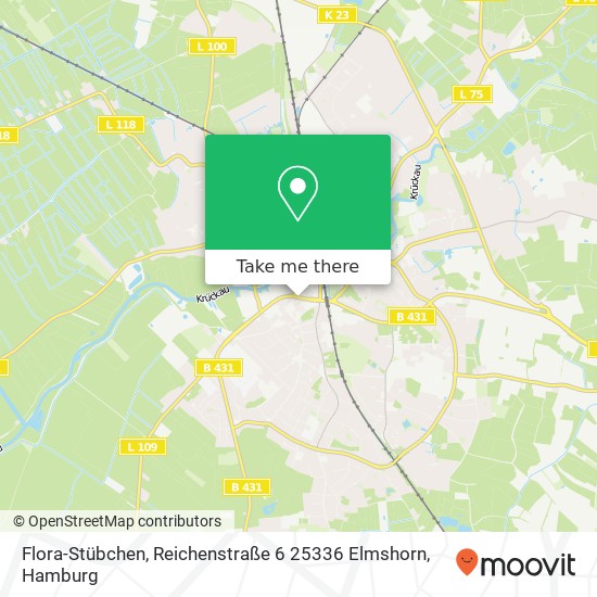 Карта Flora-Stübchen, Reichenstraße 6 25336 Elmshorn