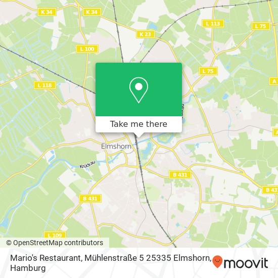 Mario's Restaurant, Mühlenstraße 5 25335 Elmshorn map