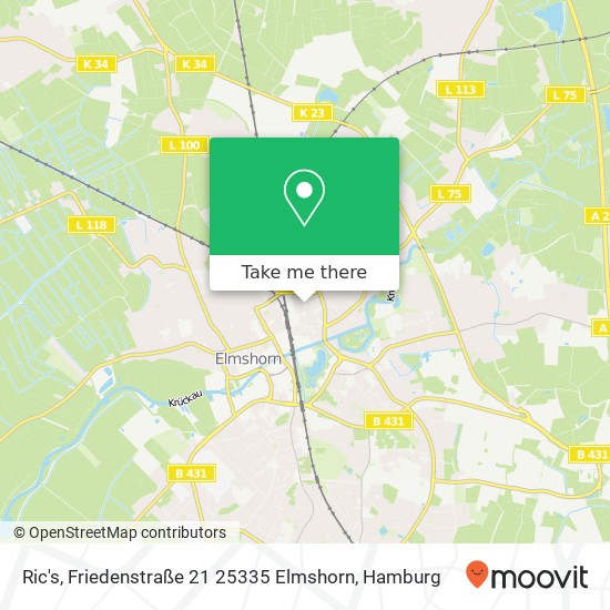 Карта Ric's, Friedenstraße 21 25335 Elmshorn