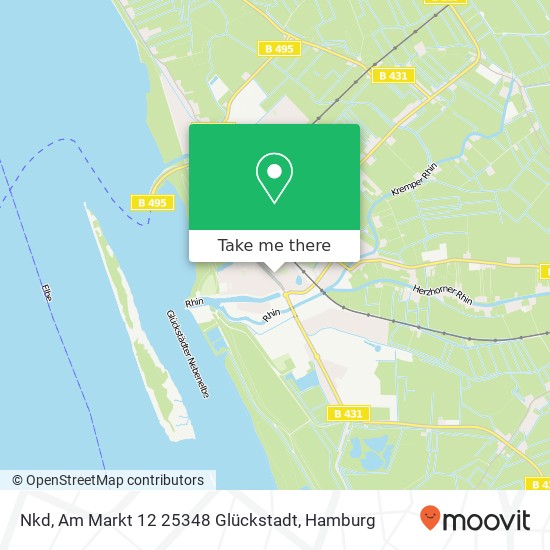 Карта Nkd, Am Markt 12 25348 Glückstadt