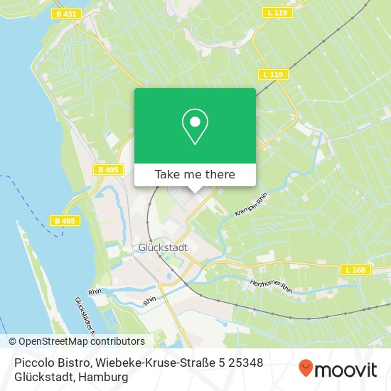 Карта Piccolo Bistro, Wiebeke-Kruse-Straße 5 25348 Glückstadt