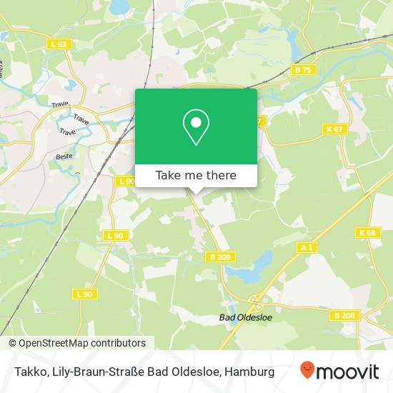 Takko, Lily-Braun-Straße Bad Oldesloe map