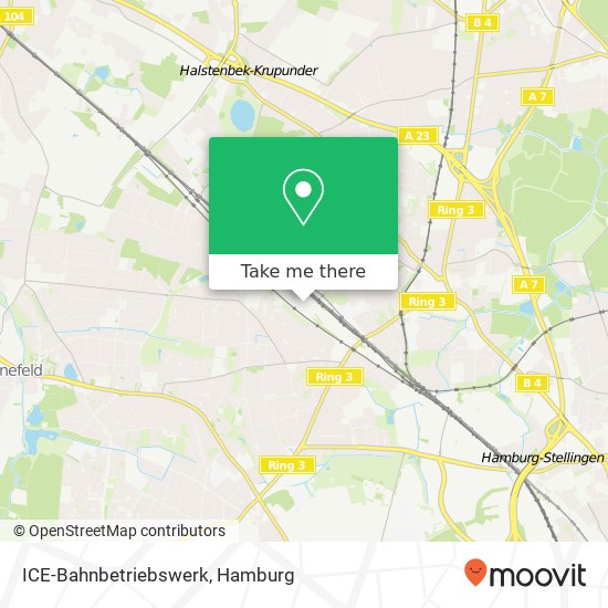 Карта ICE-Bahnbetriebswerk