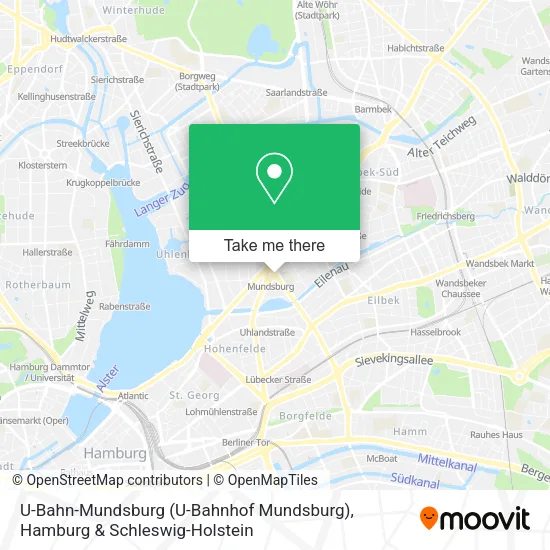 Карта U-Bahn-Mundsburg (U-Bahnhof Mundsburg)