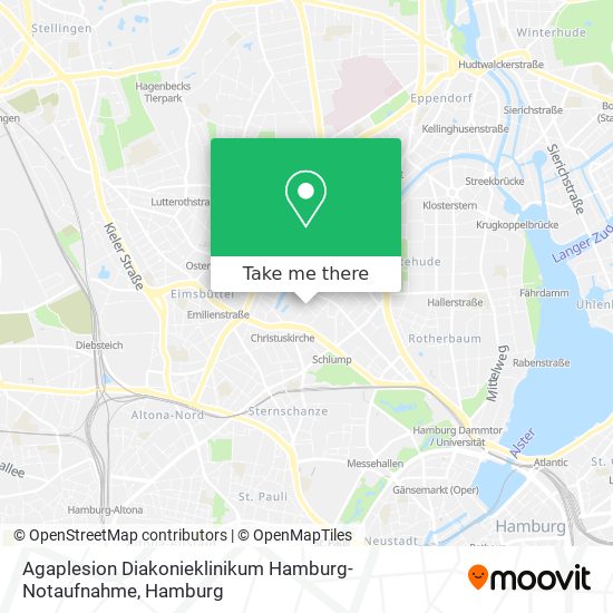 Карта Agaplesion Diakonieklinikum Hamburg-Notaufnahme