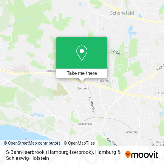 Карта S-Bahn-Iserbrook (Hamburg-Iserbrook)