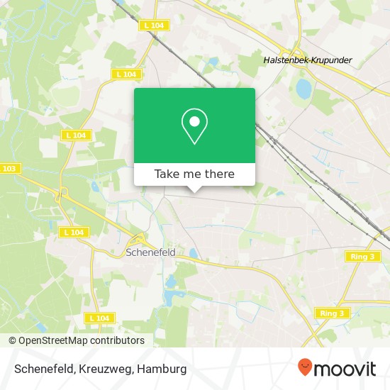 Карта Schenefeld, Kreuzweg