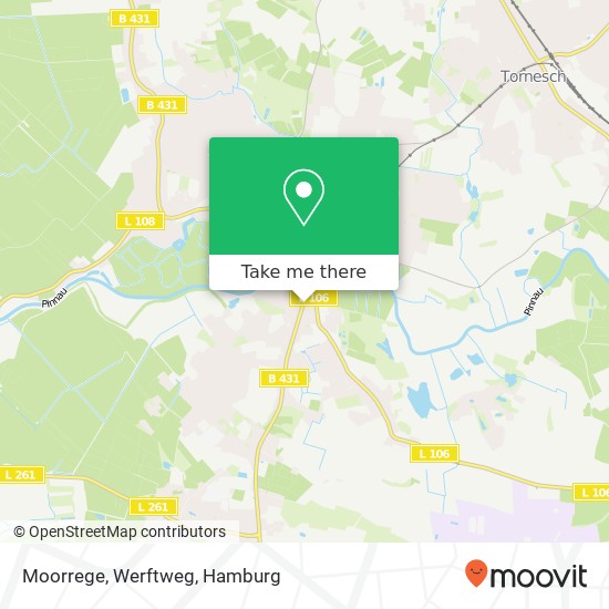 Moorrege, Werftweg map