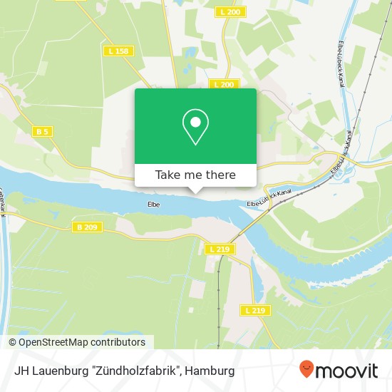 JH Lauenburg "Zündholzfabrik" map