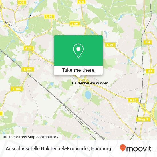 Anschlussstelle Halstenbek-Krupunder map