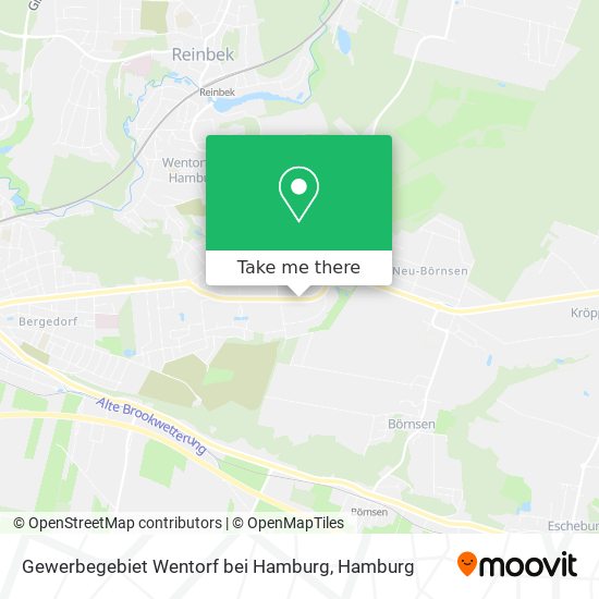 Gewerbegebiet Wentorf bei Hamburg map