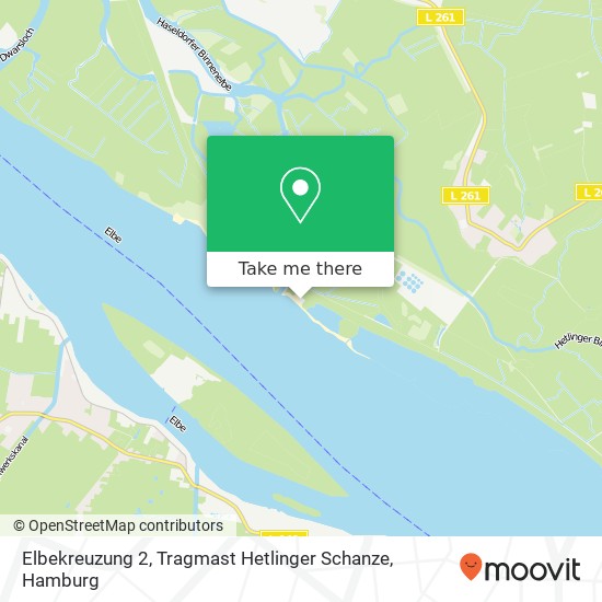 Elbekreuzung 2, Tragmast Hetlinger Schanze map