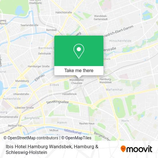 Ibis Hotel Hamburg Wandsbek map