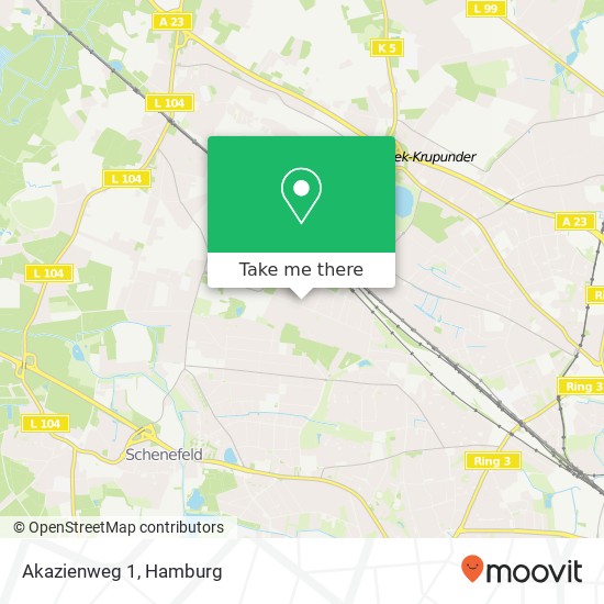 Akazienweg 1 map