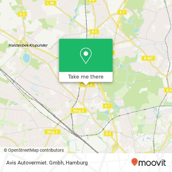 Avis Autovermiet. Gmbh map