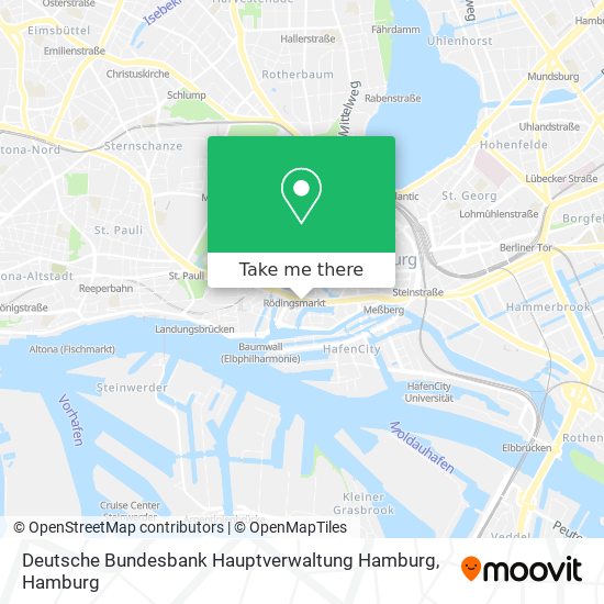 Deutsche Bundesbank Hauptverwaltung Hamburg map