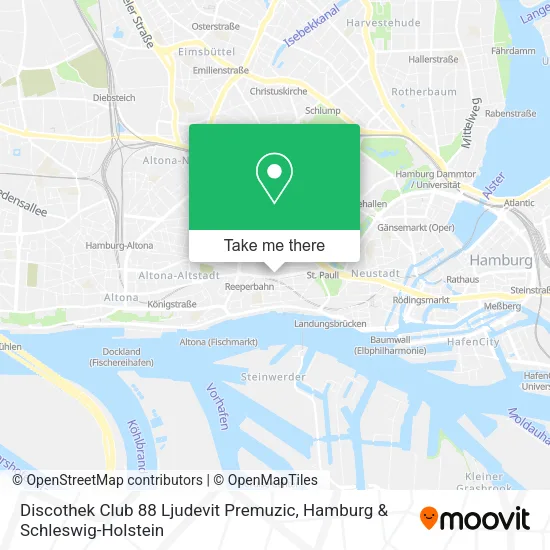Карта Discothek Club 88 Ljudevit Premuzic