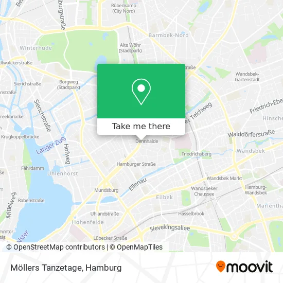 Карта Möllers Tanzetage