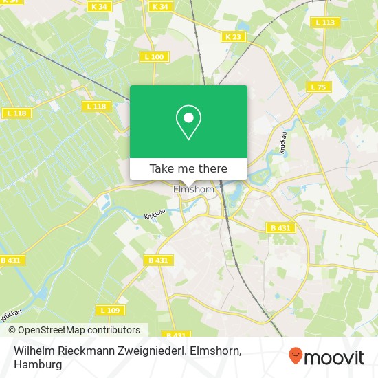 Wilhelm Rieckmann Zweigniederl. Elmshorn map