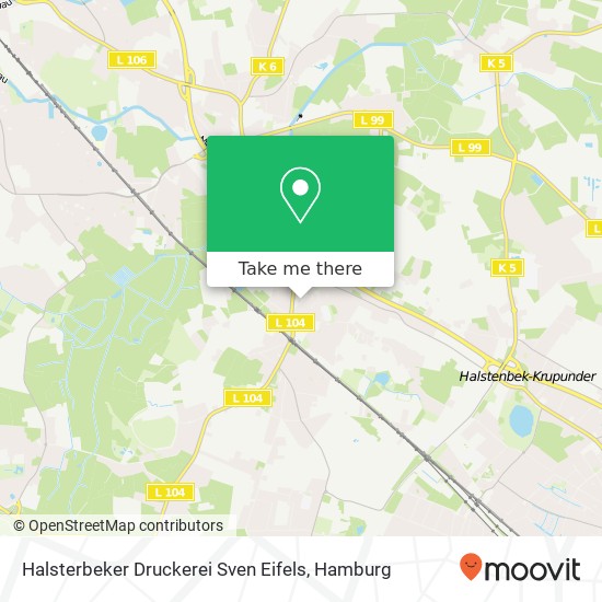 Halsterbeker Druckerei Sven Eifels map