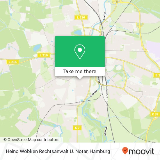 Карта Heino Wöbken Rechtsanwalt U. Notar