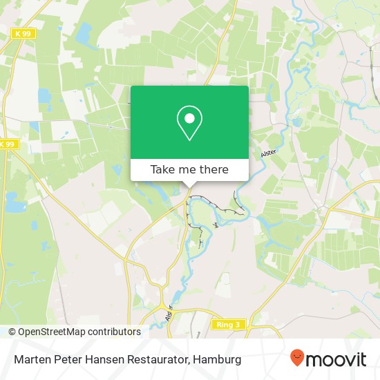Marten Peter Hansen Restaurator map