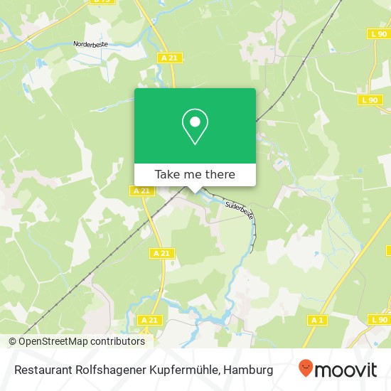 Restaurant Rolfshagener Kupfermühle map