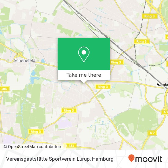 Карта Vereinsgaststätte Sportverein Lurup