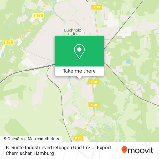 B. Runte Industrievertretungen Und Im- U. Export Chemischer map