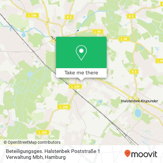 Beteiligungsges. Halstenbek Poststraße 1 Verwaltung Mbh map