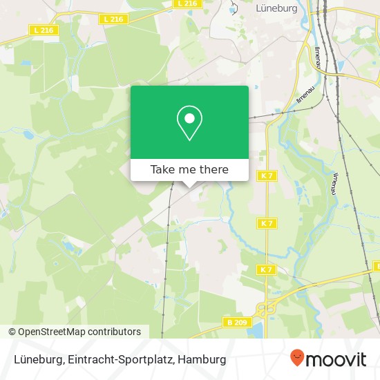 Карта Lüneburg, Eintracht-Sportplatz