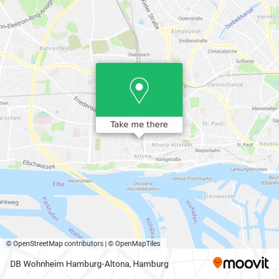 DB Wohnheim Hamburg-Altona map