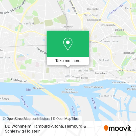 Карта DB Wohnheim Hamburg-Altona