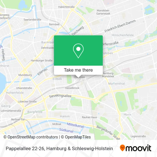 Pappelallee 22-26 map