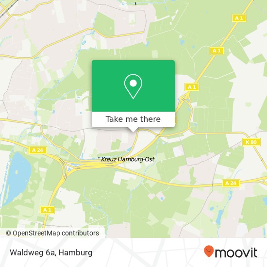 Waldweg 6a map