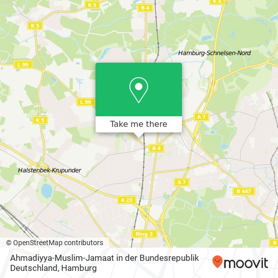 Карта Ahmadiyya-Muslim-Jamaat in der Bundesrepublik Deutschland