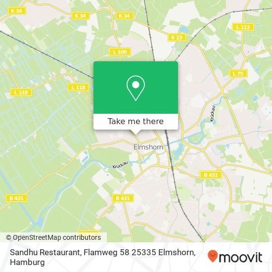 Sandhu Restaurant, Flamweg 58 25335 Elmshorn map