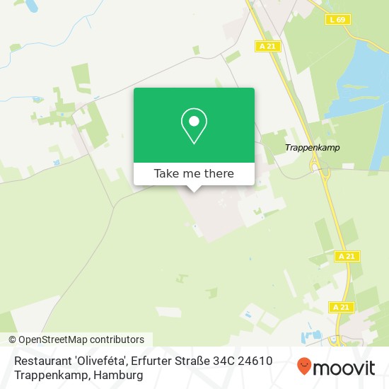 Restaurant 'Oliveféta', Erfurter Straße 34C 24610 Trappenkamp map