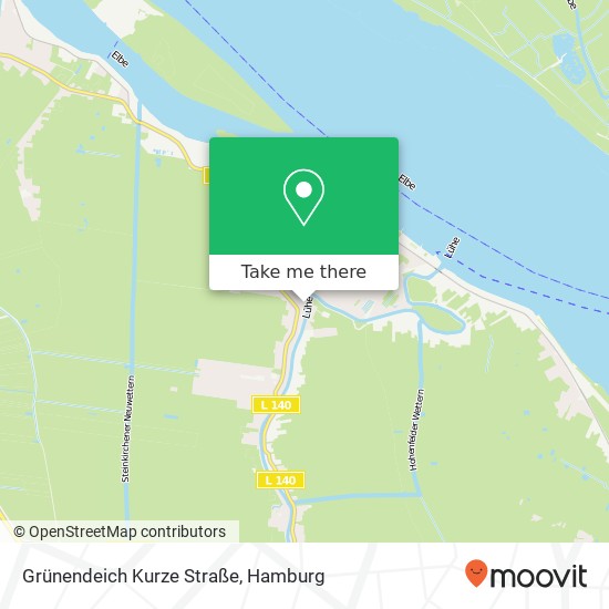 Grünendeich Kurze Straße map