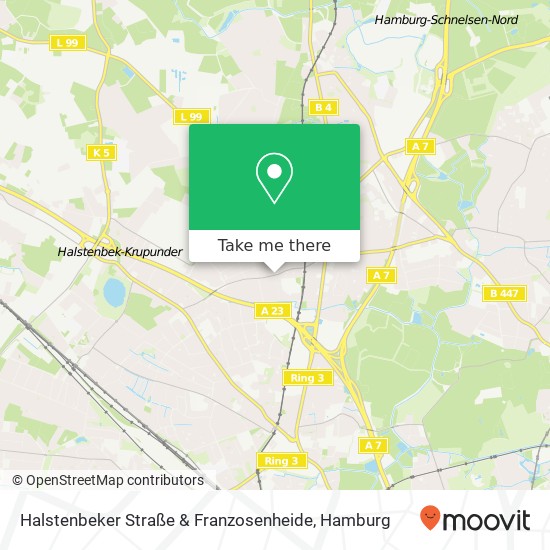 Карта Halstenbeker Straße & Franzosenheide