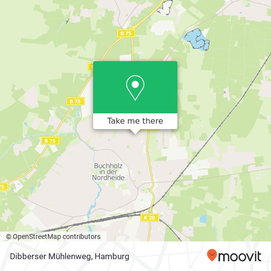 Dibberser Mühlenweg map