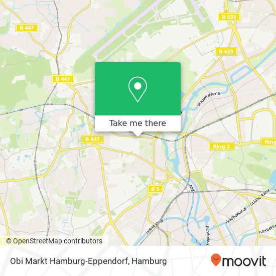 Obi Markt Hamburg-Eppendorf map